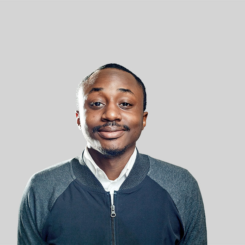 Smiling man portrait in casual zip-up jacket